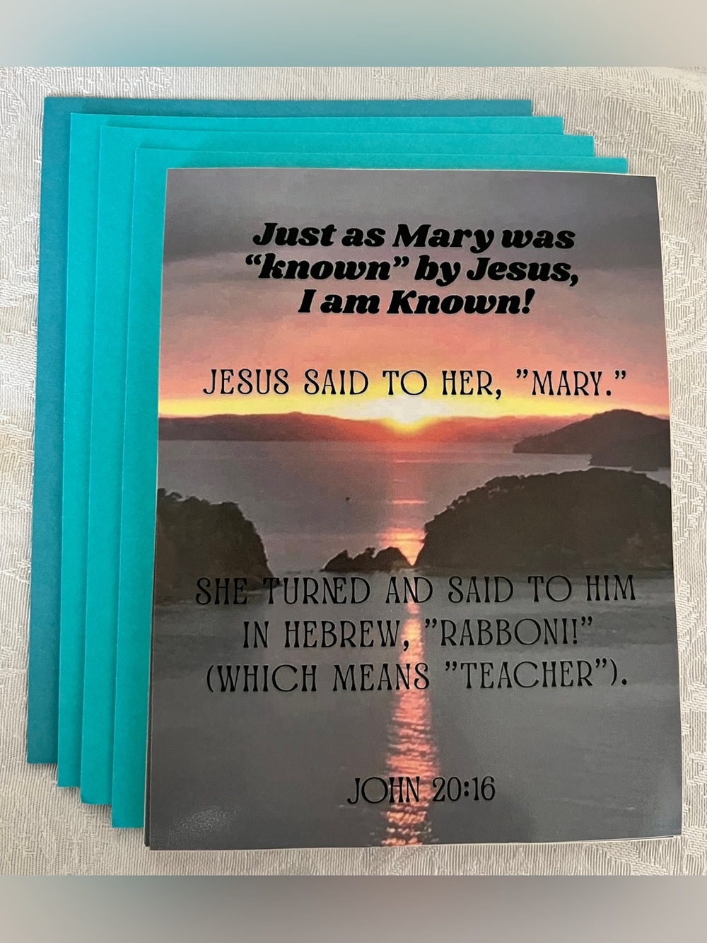 Inspirational Scripture Cards Set of 4, “I Am Seen,” “I Am Known” - Choose One - Picture 4 of 8
